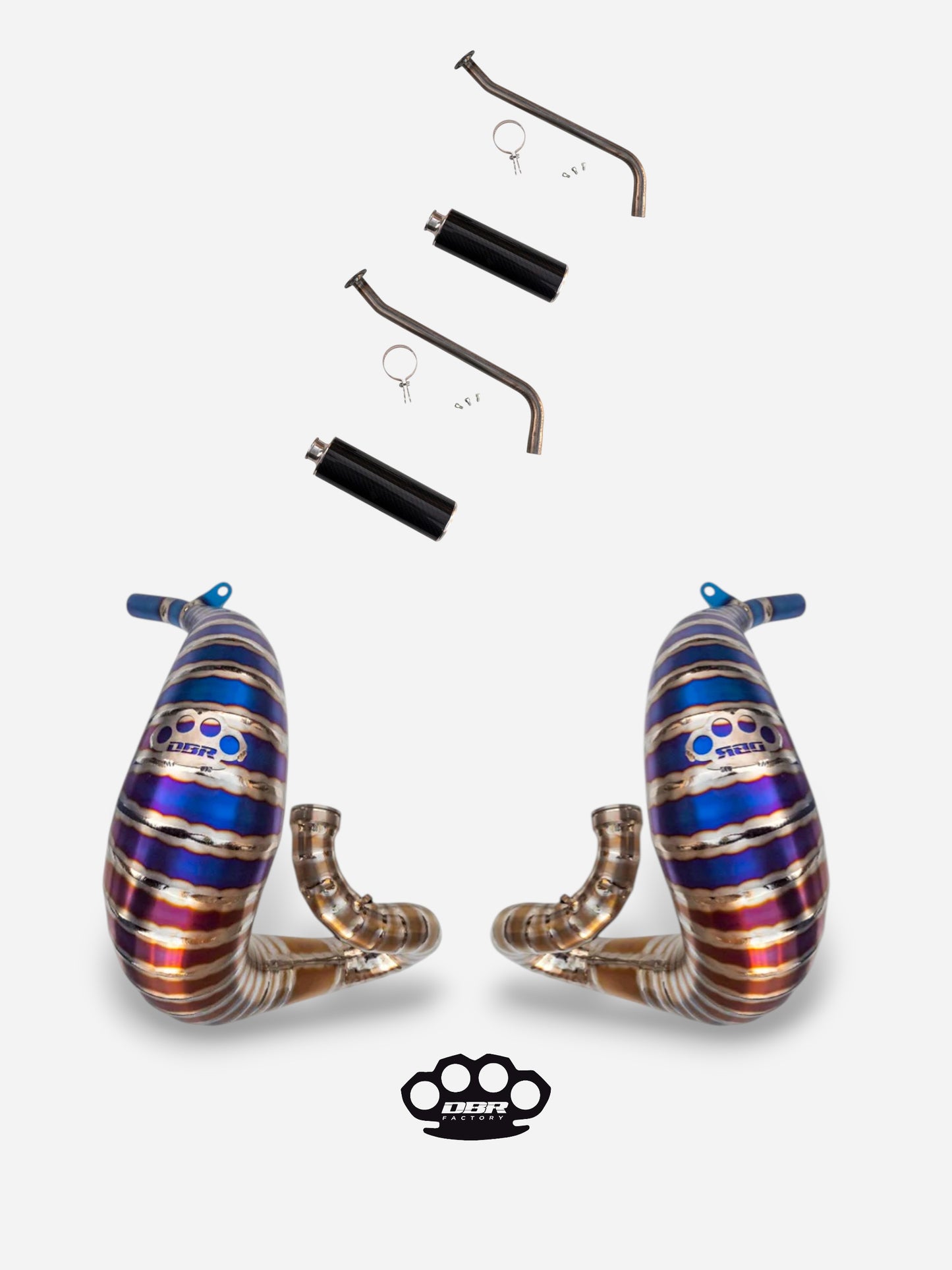 DBR Komplettauspuff aus Titan für YAMAHA BANSHEE 350CC ATV 1988–2009