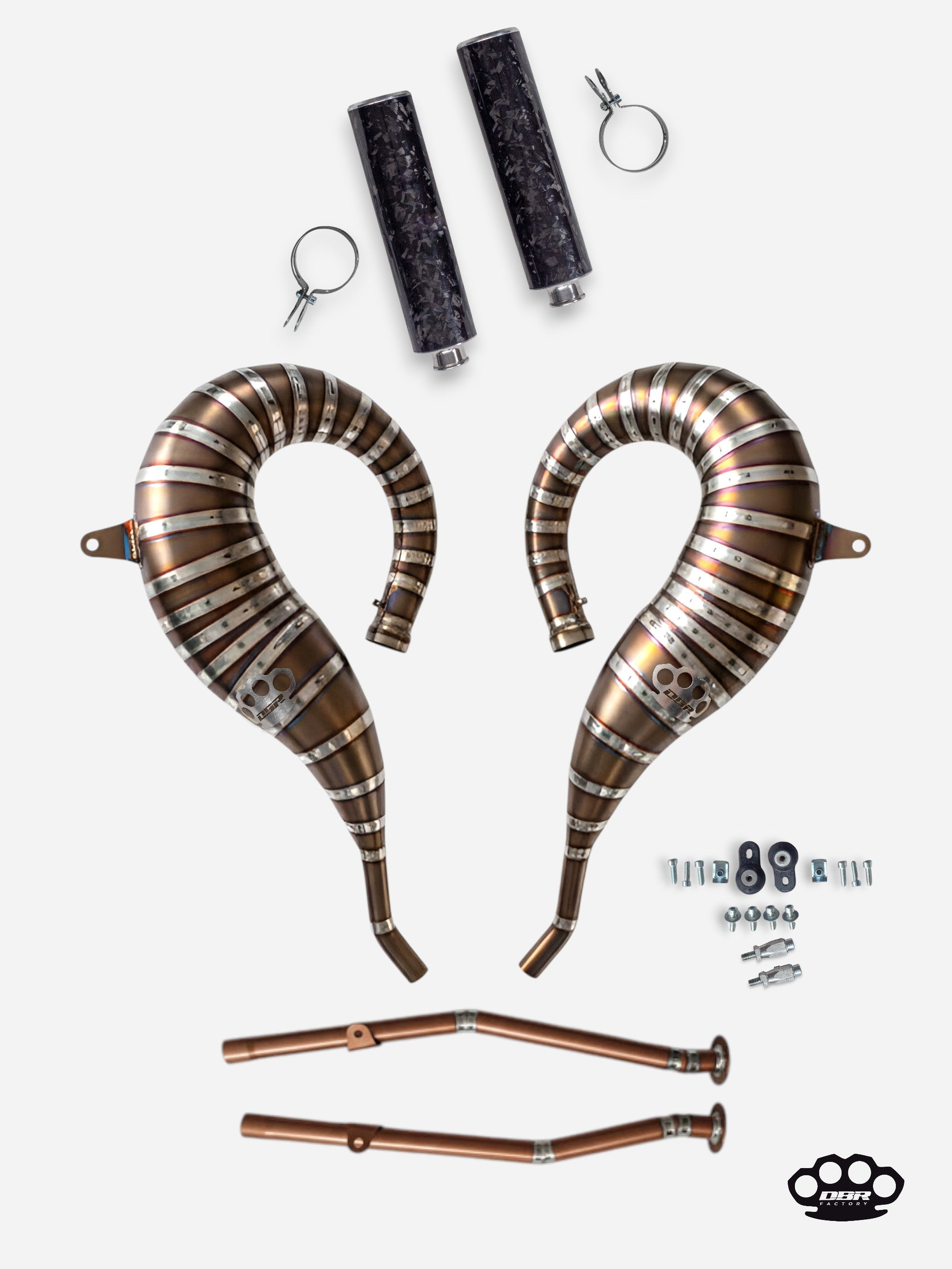 DBR Scarico Completo in Titanio per YAMAHA BANSHEE 350CC ATV 1988–2009