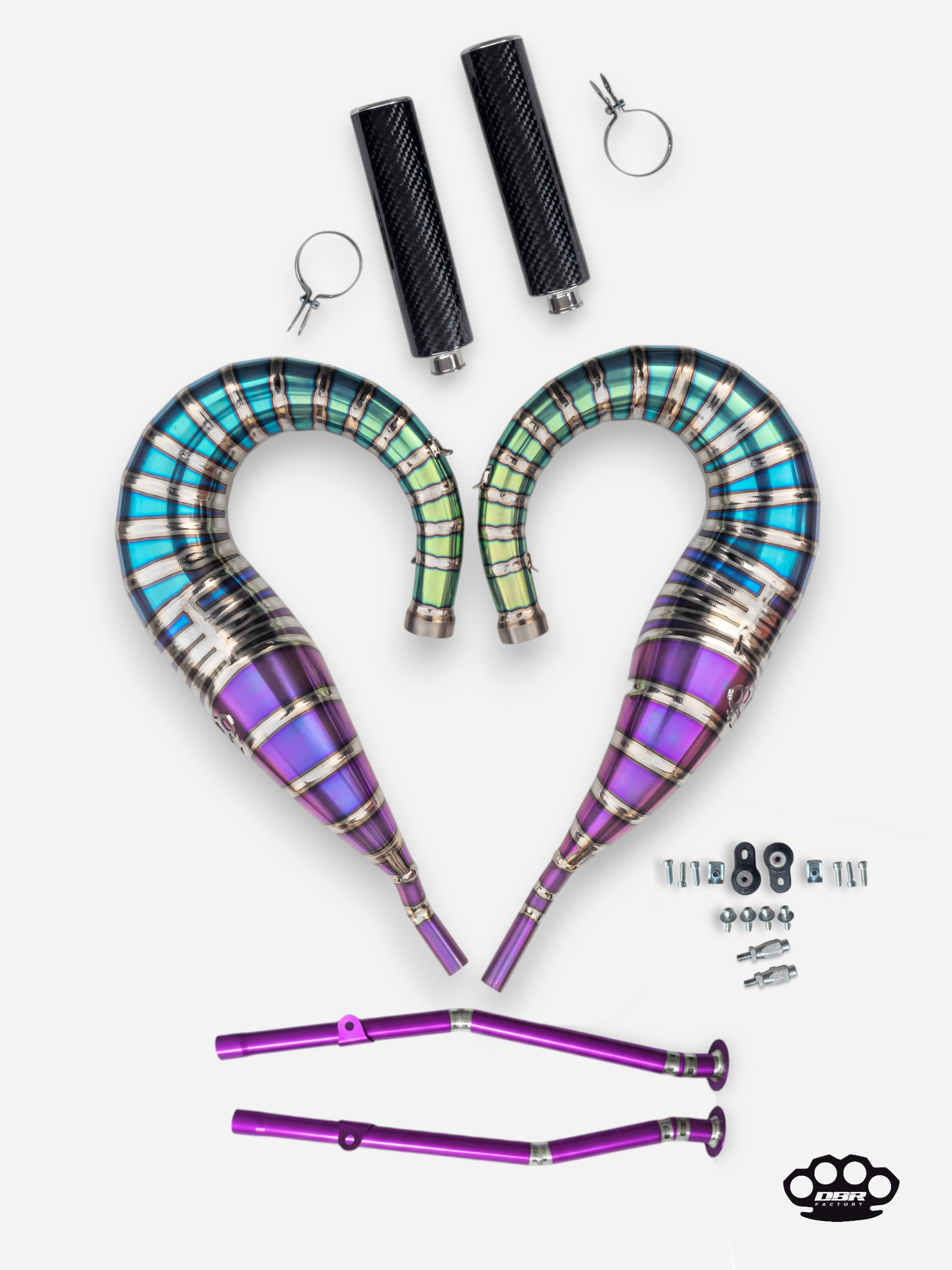 DBR Komplett-Titan-Auspuff für YAMAHA BANSHEE 350cc bis 470cc ATV 1988–2009