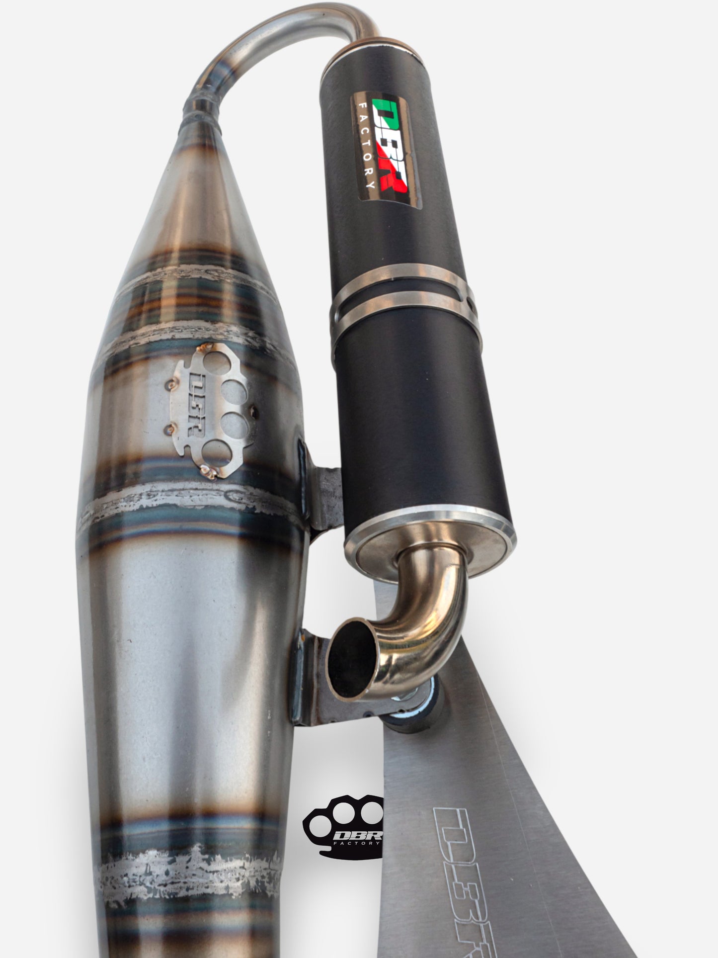 DBR Minarelli Horizontal Exhaust - Intermediate Exhaust 70cc