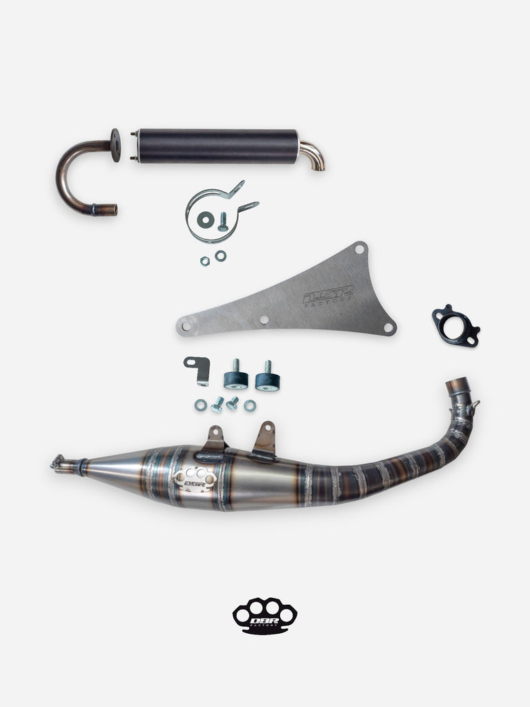 DBR Minarelli Horizontal Exhaust - Intermediate Exhaust 70cc
