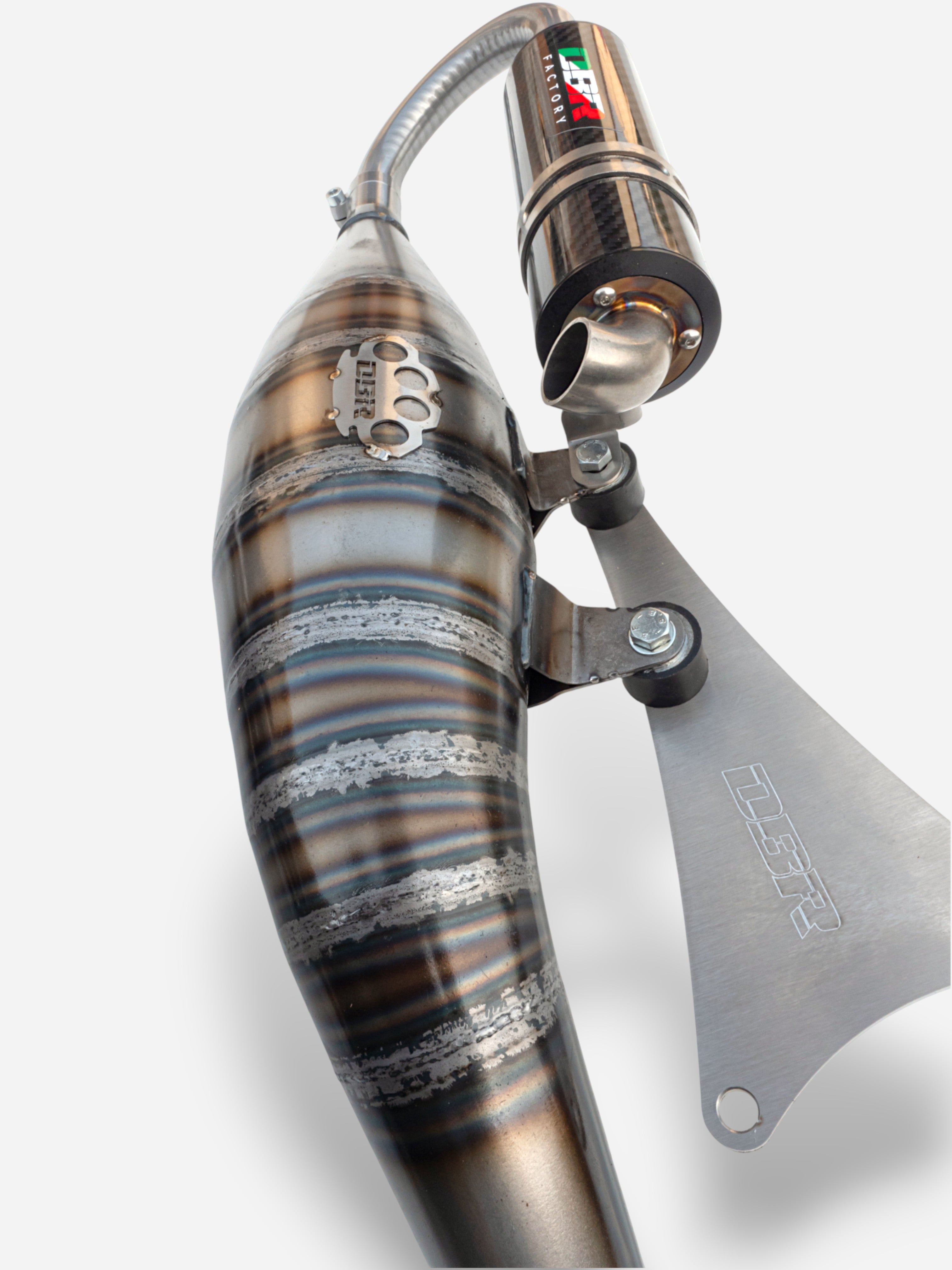 Marmitta DBR Minarelli Orizzontale - Scarico Over Trofeo 90-100cc - DBR Factory