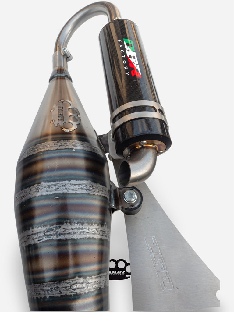 Marmitta DBR Minarelli Orizzontale - Scarico Trofeo 70-89cc - DBR Factory