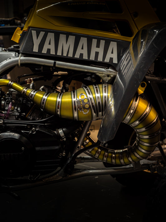 DBR Scarico Completo in Titanio per YAMAHA BANSHEE 350CC ATV 1988–2009