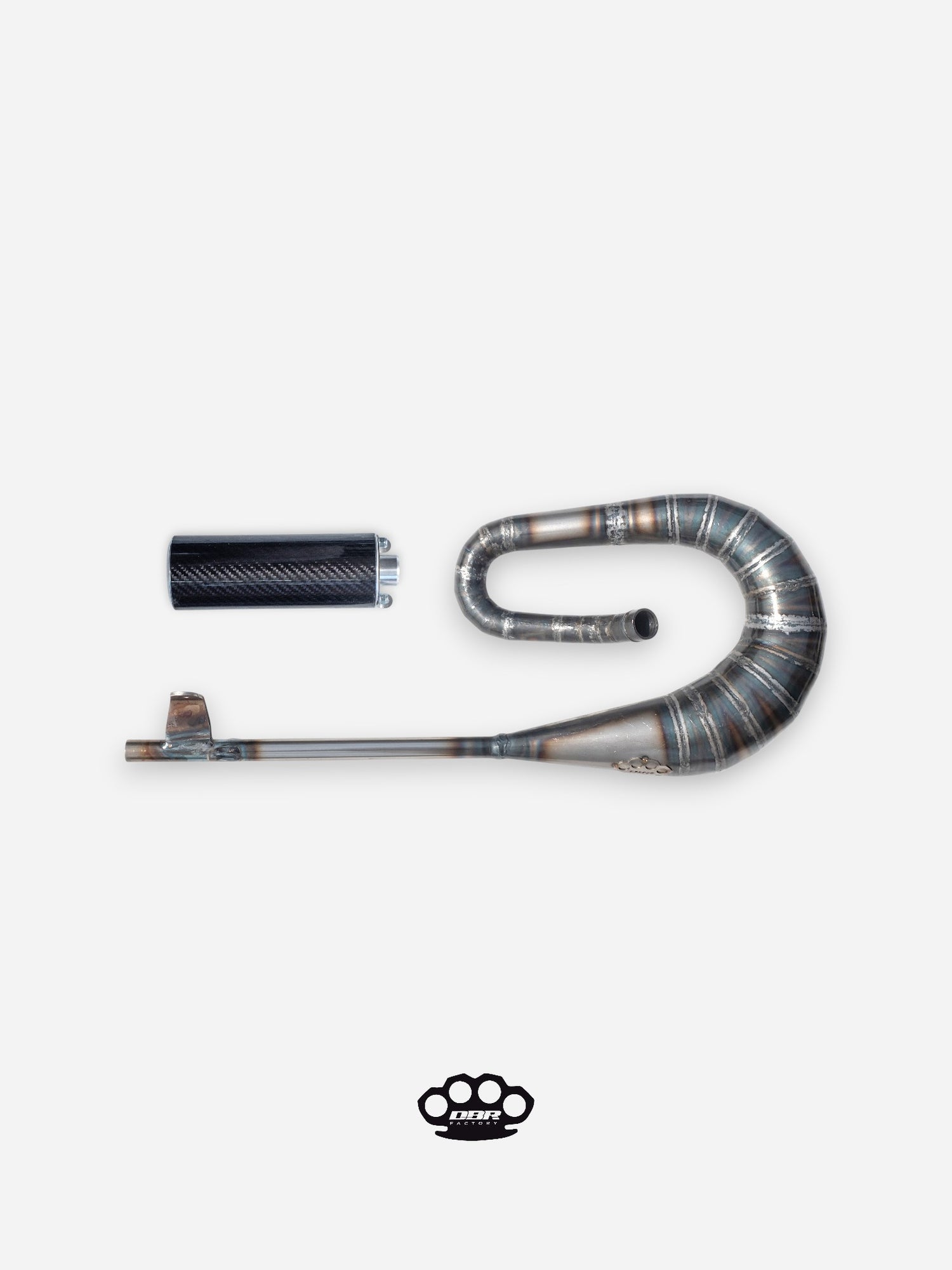 DBR Classic Moped Exhaust - Integrated Silencer Vespa and Gilera