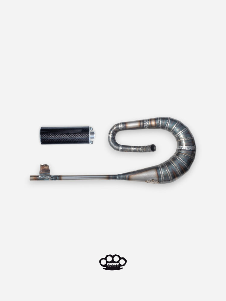 DBR Classic Moped Auspuff - Integrierter Schalldämpfer Vespa und Gilera