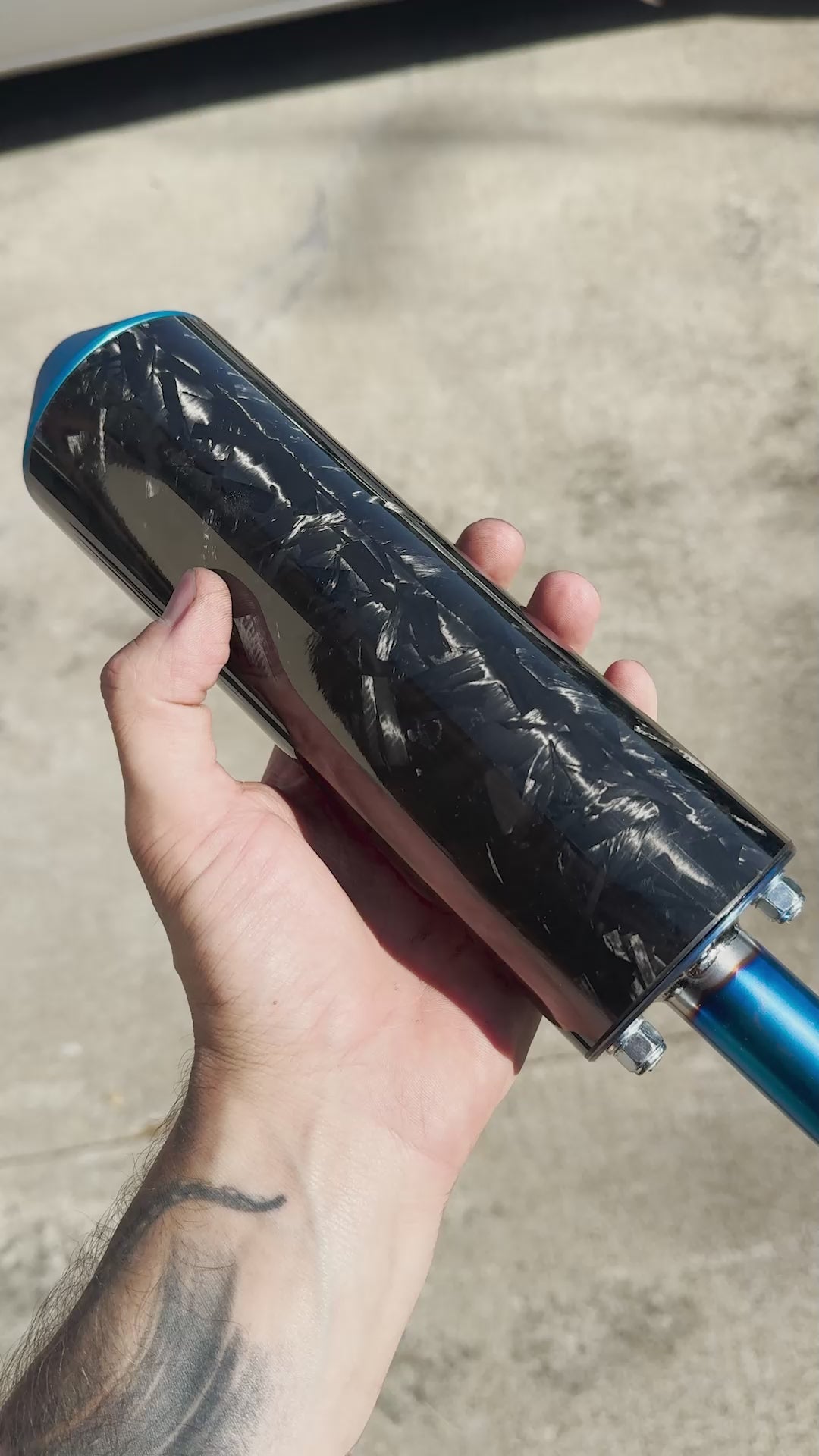 Échappement complet DBR Off-Road Full Titane Bleu - TM FI SMR 125cc 2020/2025