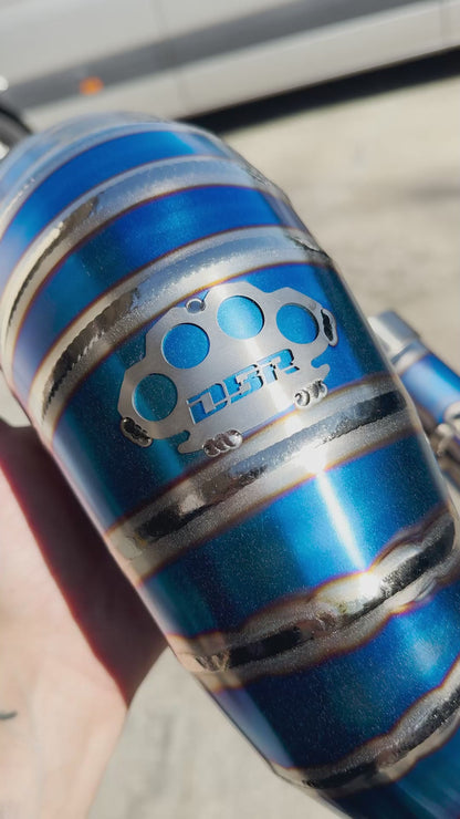 Komplettauspuff DBR Off-Road Full Titanium Blue - TM FI SMR 125cc 2020/2025